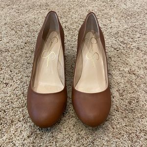 Jessica Simpson Tan Wedges